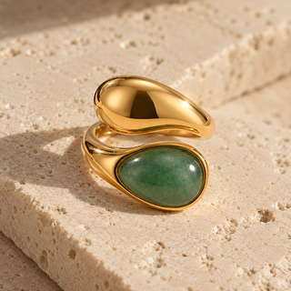 Aventurine Gemstone Chunky Ring