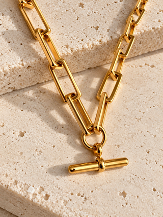 T Bar Link Chain Necklace
