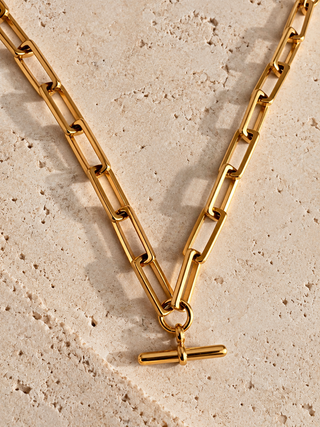 T Bar Link Chain Necklace