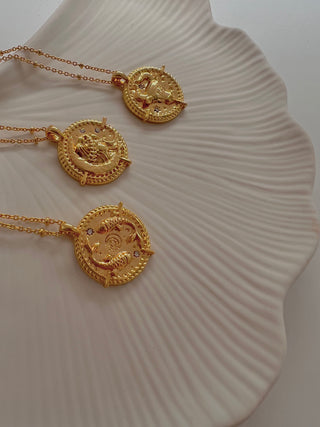 Zodiac Necklace Collection - Gold Lunar