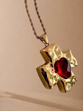 Chunky Cross Pendant Necklace