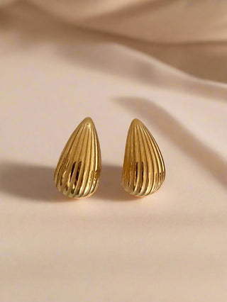 Ribbed Curved Earrings