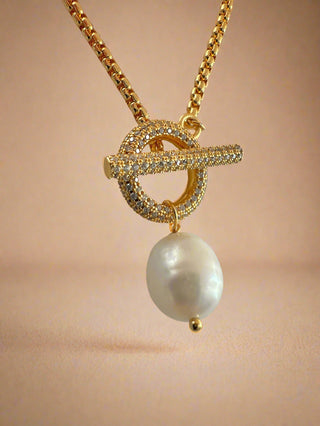 Cubic Zirconia & Pearl Necklace