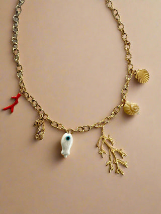 Coral Charm Necklace