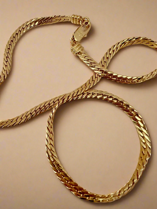Flat Link Chain - Gold Lunar