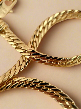 Flat Link Chain - Gold Lunar