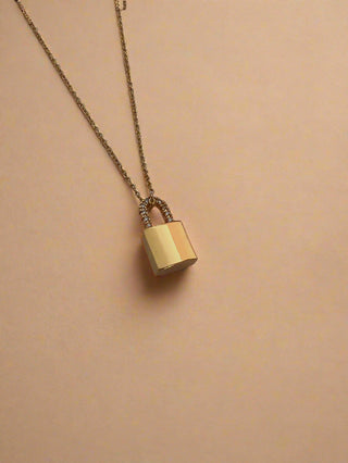 Padlock Necklace - Gold Lunar