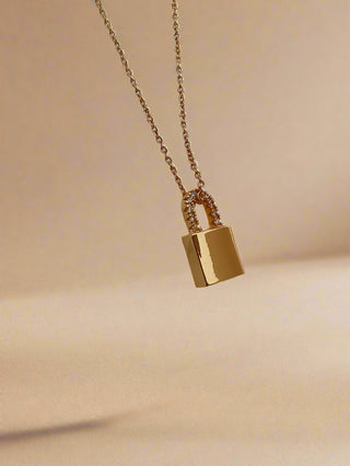 Padlock Necklace - Gold Lunar