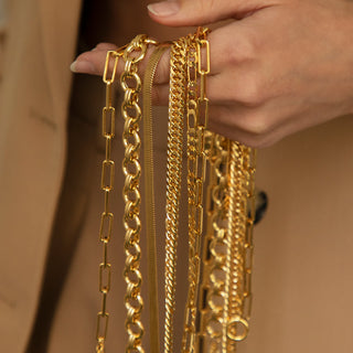 Round Link Chain - Gold Lunar