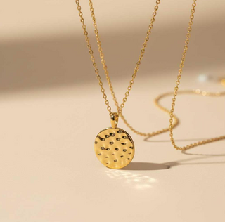Hammered Disc Necklace
