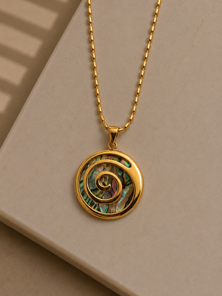 Abalone Spiral Necklace
