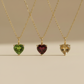 January Garnet Birthstone Necklace