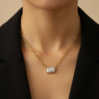 Double Stone Link Chain