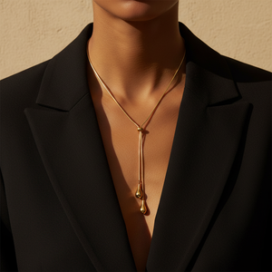 Droplet Lariat Necklace