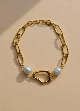 Organic Pearl Link Bracelet