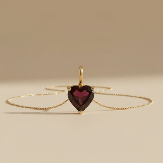 January Garnet Birthstone Necklace