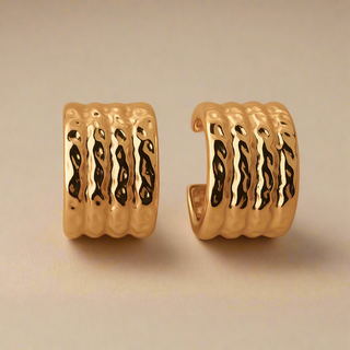 Molten Hammered Hoops