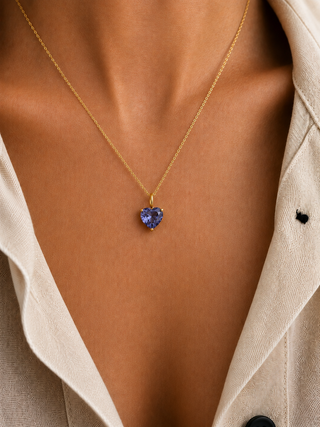 December Iolite Birthstone Necklace