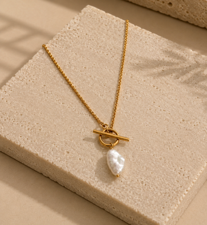 T Bar & Pearl Necklace