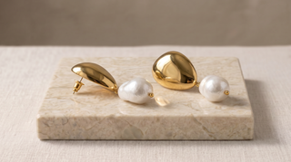 Organic Pearl Drop Earrings