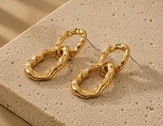 Molten Loop Drop Earrings