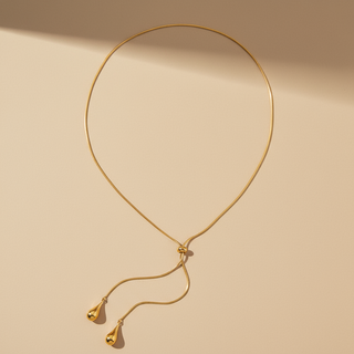 Droplet Lariat Necklace
