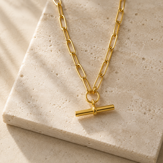 Link Chain T Bar Necklace