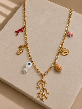 Coral Charm Necklace