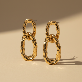Molten Loop Drop Earrings