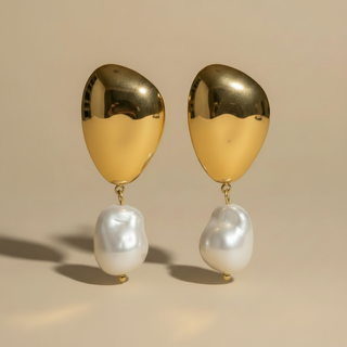 Organic Pearl Drop Earrings