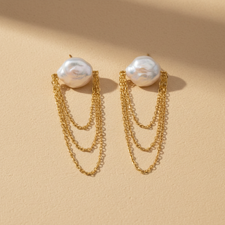 Pearl Chain Earrings