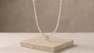 Dainty Pearl & Heart Necklace