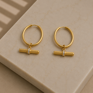 Ribbed bar Hoops