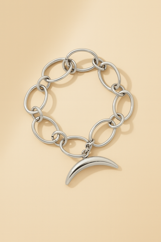 Silver Lunar Link Bracelet