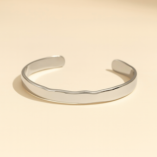 Silver Molten Cuff