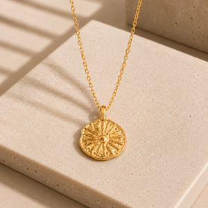 Double Sided Soleil & Lunar Disc Necklace