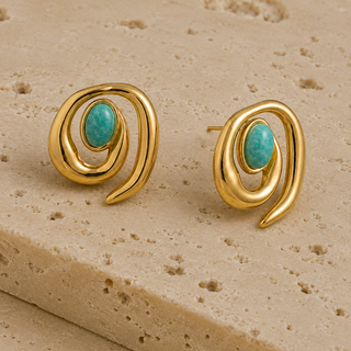 Swirl Stone Earrings