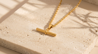 T Bar Twist Chain Necklace