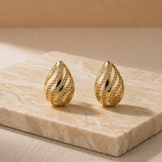 Crystal Dome Earrings