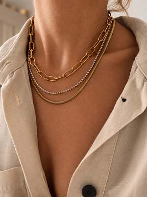 Multi Layered Necklace Chain Set