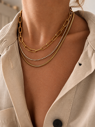 Multi Layered Necklace Chain Set